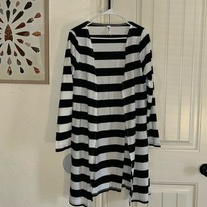 Long striped cardigan